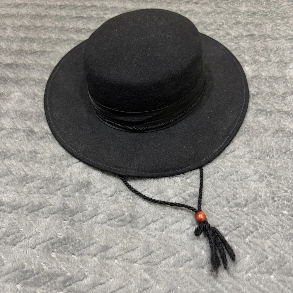 Vintage Bollman Hat Co Black Wool Felt Made In USA WPL 5923